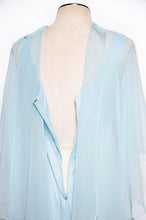 VINTAGE 1970S LIGHT BLUE CHIFFON CINDERELLA CAPELET GOWN