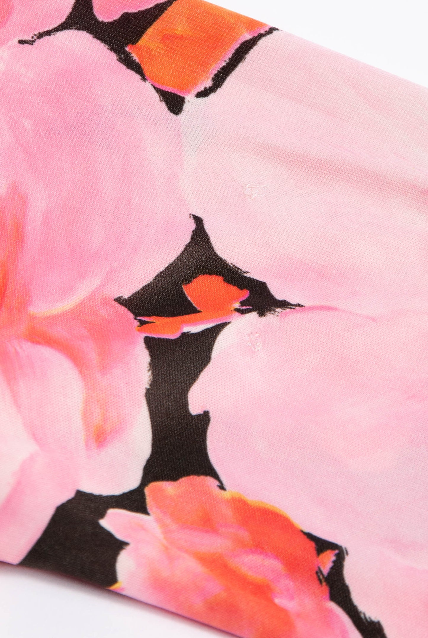 MISS ELLIETTE 1970S PINK AND ORANGE FLORAL GOWN