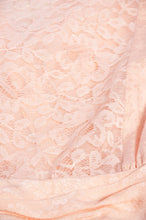 OLEG CASSINI VINTAGE 1980S PINK SILK AND LACE COCKTAIL DRESS