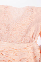 OLEG CASSINI VINTAGE 1980S PINK SILK AND LACE COCKTAIL DRESS