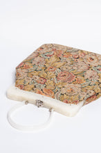 STYLECRAFT MIAMI VINTAGE 50S/60S PASTEL METALLIC FLORAL BROCADE HANDBAG