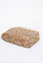 STYLECRAFT MIAMI VINTAGE 50S/60S PASTEL METALLIC FLORAL BROCADE HANDBAG
