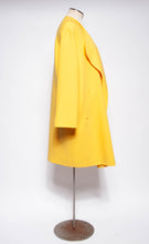 DONNA KARAN VINTAGE 1990S YELLOW OPEN FRONT COAT SZ SMALL OVERSIZED WRAP COAT