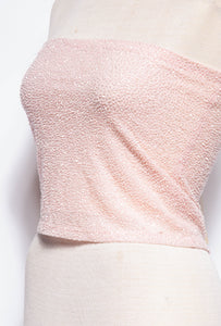 KRIZIA 90S/00 PINK BEADED TUBE TOP W TAGS