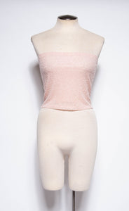 KRIZIA 90S/00 PINK BEADED TUBE TOP W TAGS