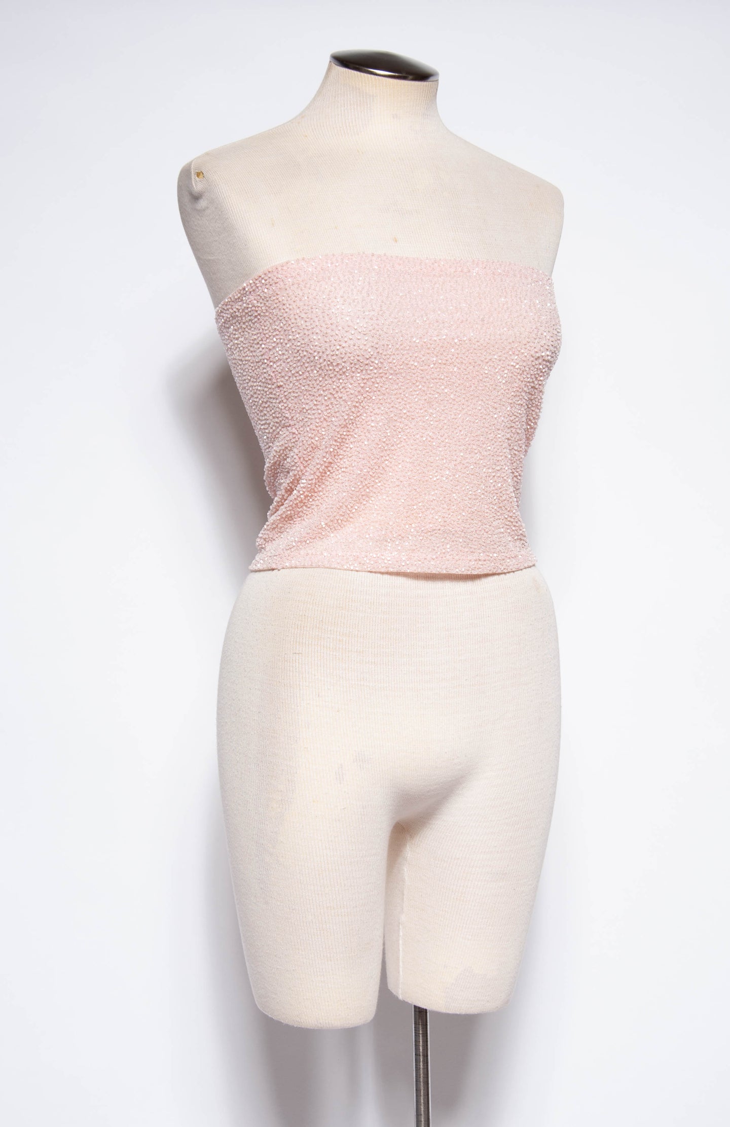 KRIZIA 90S/00 PINK BEADED TUBE TOP W TAGS