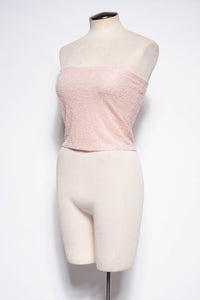 KRIZIA 90S/00 PINK BEADED TUBE TOP W TAGS