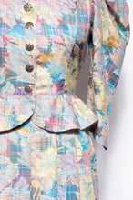 EGER VINTAGE 1980S MULTICOLOR FLORAL DRESS SUIT SET