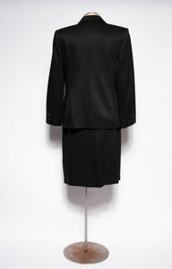 GIANFRANCO FERRE STUDIO VINTAGE 80S/90S BLACK TEXTURED SUIT