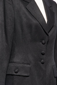 GIANFRANCO FERRE STUDIO VINTAGE 80S/90S BLACK TEXTURED SUIT