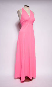 VINTAGE 1970S HIGHLIGHT PINK DISCO BARBIE GOWN