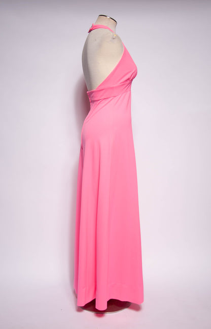 VINTAGE 1970S HIGHLIGHT PINK DISCO BARBIE GOWN