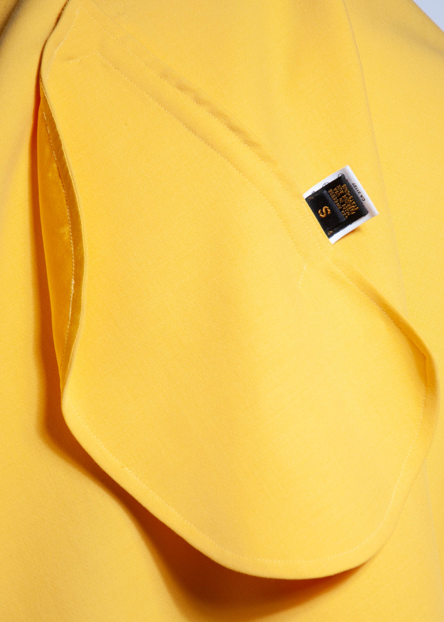 DONNA KARAN VINTAGE 1990S YELLOW OPEN FRONT COAT SZ SMALL OVERSIZED WRAP COAT